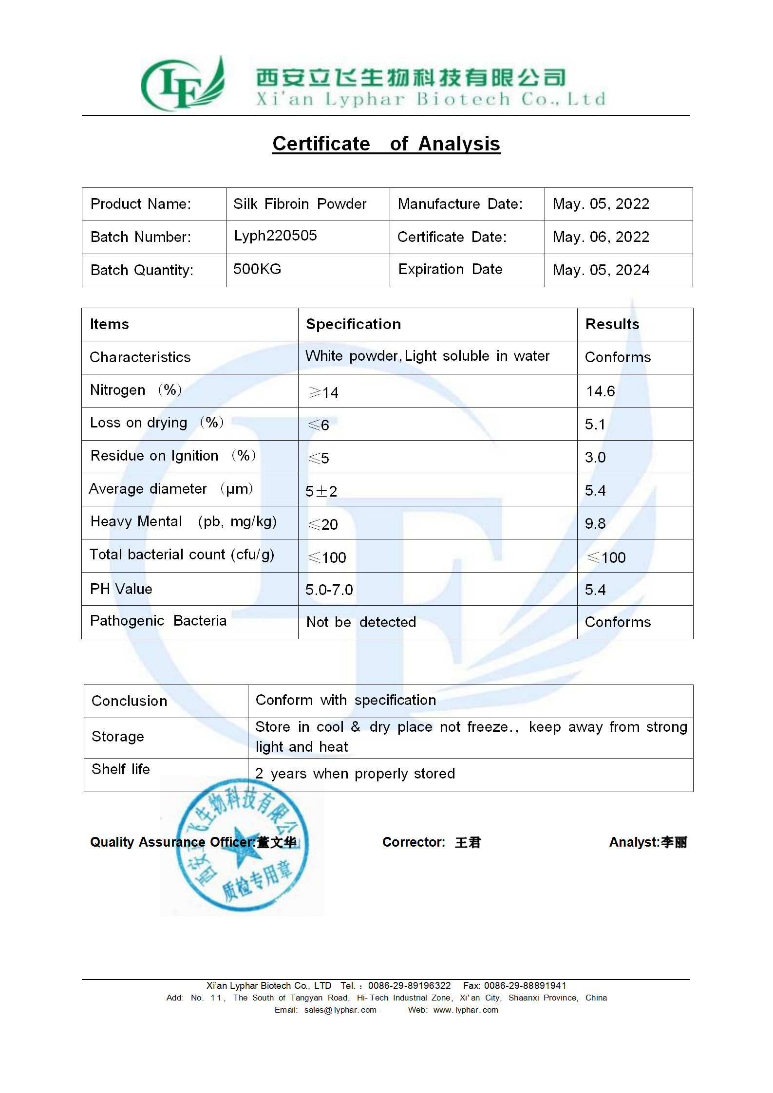 Silk Fibrin Powder-Lyphar Biotech Co., Ltd