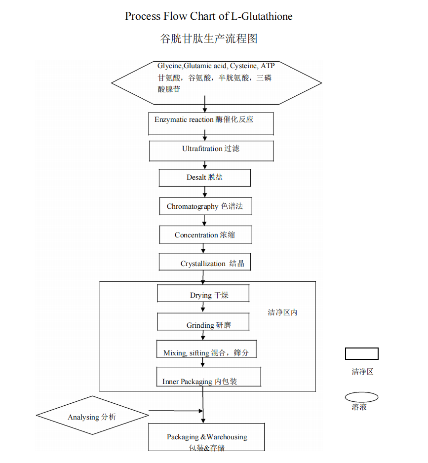 process flow chart of L-glutathione