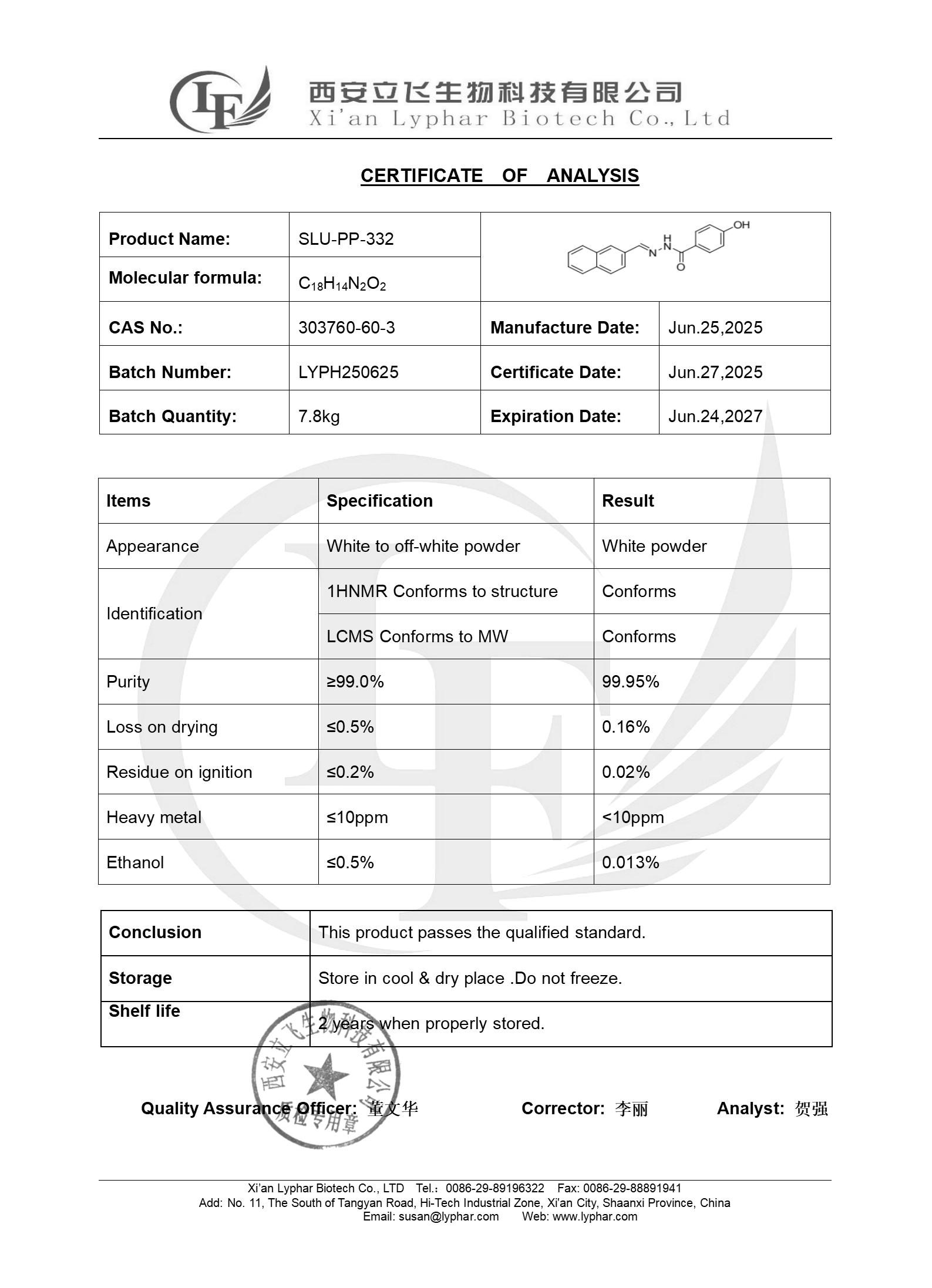 Slu-PP-332-Xi'an Lyphar Biotech Co., Ltd