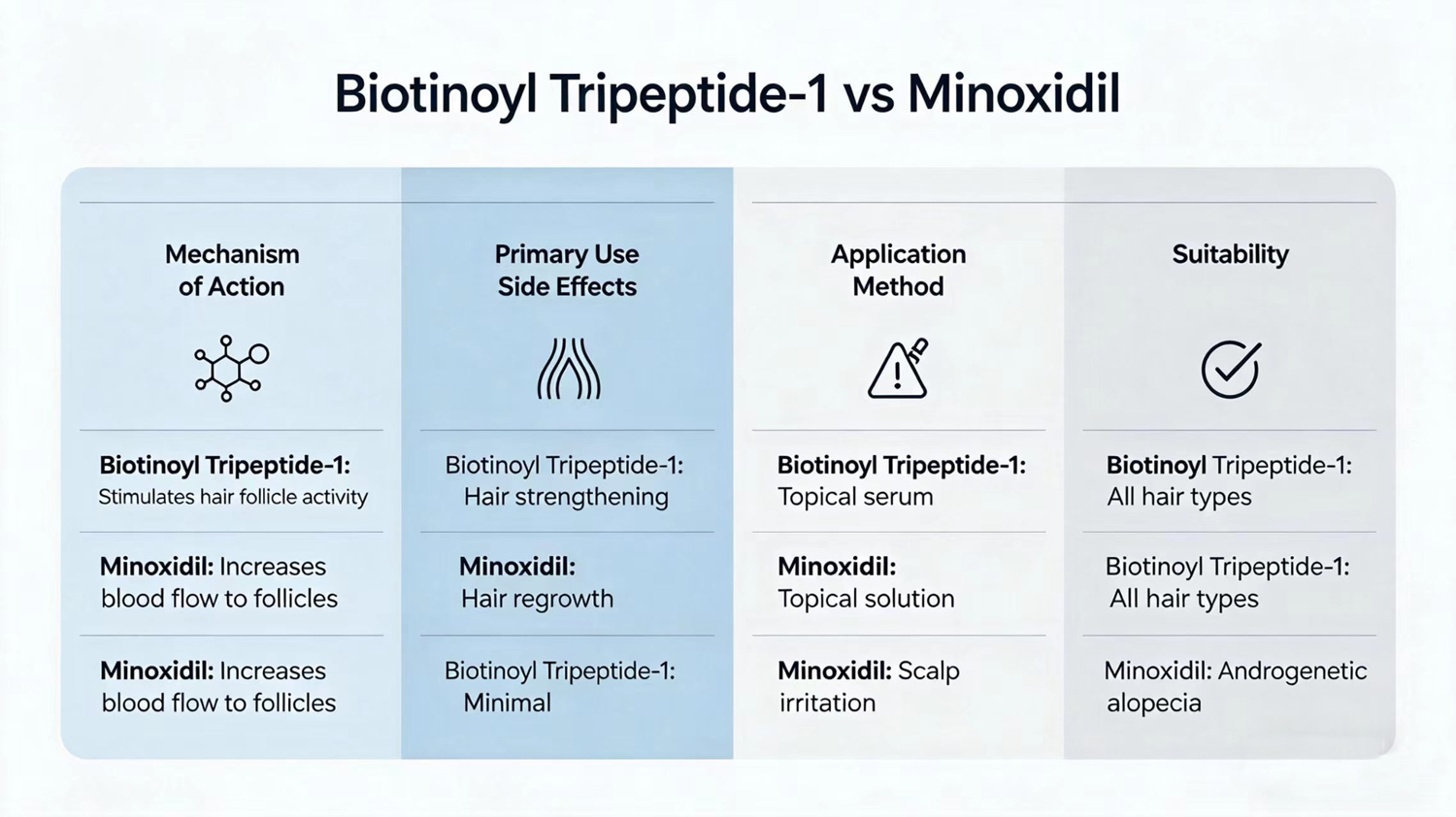 Biotinoyl Tripeptide-1 VS Minoxidil-Xi'an Lyphar Biotech Co., Ltd
