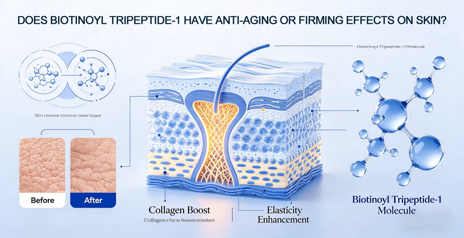Does Biotinoyl Tripeptide-1 have Anti-Aging or Firming effects on skin?-Xi'an Lyphar Biotech Co., Ltd