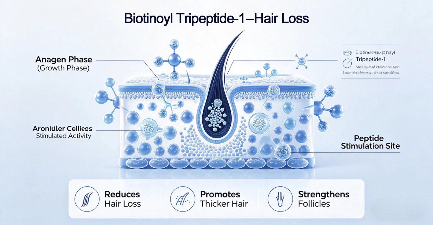 Biotinoyl Tripeptide-1–Hair Loss-Xi'an Lyphar Biotech Co., Ltd