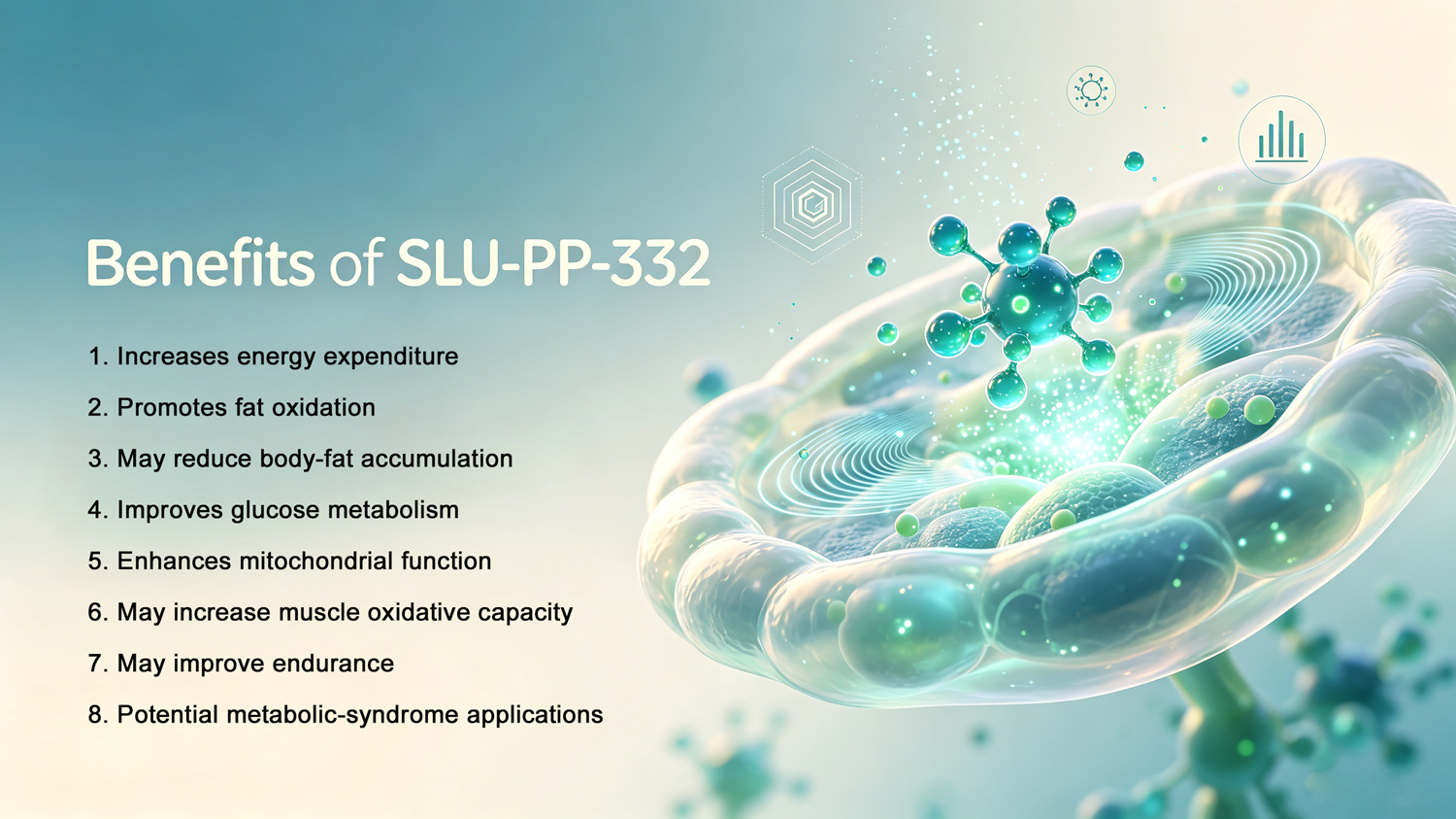 Benefits of SLU-PP-332-Xi'an Lyphar Biotech Co., Ltd Benefits of SLU-PP-332-Xi'an Lyphar Biotech Co., Ltd